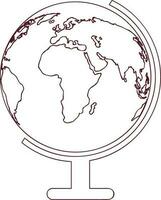 eben Illustration von Welt Globus. vektor