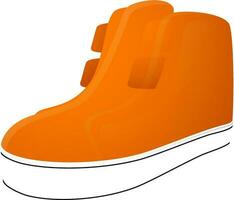 Schuh im Orange und Weiß Farbe. vektor