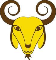 Färg med stroke av djur- ansikte ikon av kinesisk zodiaken tecken. vektor