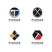 pickaxe logo vektor ikon symbol illustration