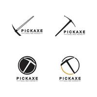 pickaxe logo vektor ikon symbol illustration