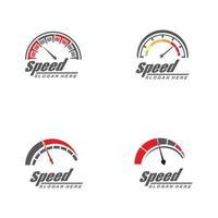 hastighet logo design siluett hastighetsmätare vektor