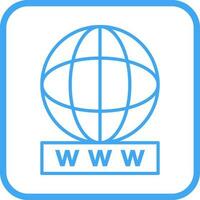 einzigartiges World Wide Web-Vektorsymbol vektor