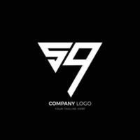 s q Dreieck Brief modern branding Monogramm Logo vektor