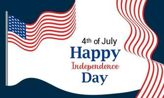 4 .. Juli glücklich Unabhängigkeit Tag im USA vektor