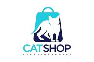 Katze Geschäft Logo Design. Logos können Sein benutzt zum Haustier Pflege, Klinik und Veterinärmedizin. vektor