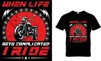 Motorrad T-Shirt Design, Motorrad t Hemd Design vektor