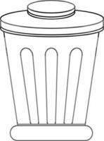 Illustration von Mülltonne Symbol im Schlaganfall zum Greifen. vektor