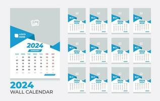 vektor 2024 kalender design mall