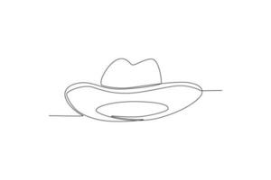 en cowboy hatt med ett gammal design vektor