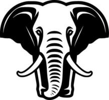 Elefant - - schwarz und Weiß isoliert Symbol - - Vektor Illustration