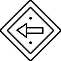 richtig Weg Linie Symbol vektor