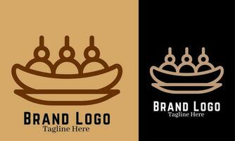 efterrätt logotyp varumärke identitet emblem vektor