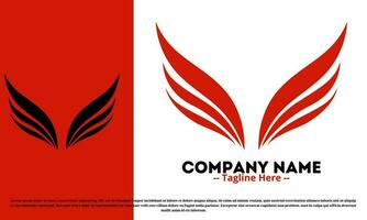 Flügel Logo Design Vektor Illustration