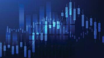 finansiera statistik bakgrund. ljusstakar Diagram på mörk skärm. stock marknadsföra och företag investering begrepp vektor