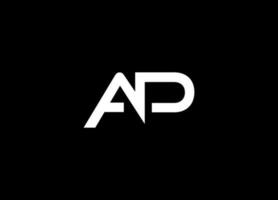 ap logotyp. brev design vektor. alfabet brev ikon logotyp ap vektor