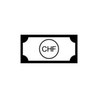 Liechtenstein Währung Symbol, Liechtenstein Franc Symbol, chf unterzeichnen. Vektor Illustration