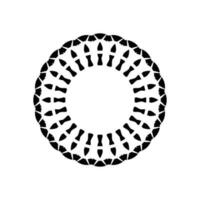 geometrisch Motiv Muster, künstlerisch kreisförmig, modern zeitgenössisch mandala, minimalslim und monochromfür Dekoration, Hintergrund, Dekoration oder Grafik Design Element. Vektor Illustration