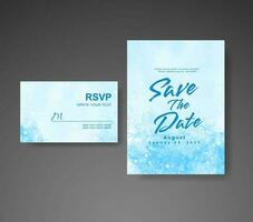 spara de datum med vattenfärg bakgrund. design för din inbjudan. vektor