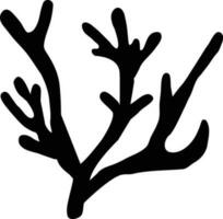 Seetang Symbol. Aquarium Pflanze unter Wasser unterzeichnen. Koralle Symbol. Meer Korallen Logo. eben Stil. vektor