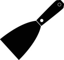 Spackel kniv ikon. Spackel kniv med hammare slutet hantera. bygga och reparera tecken. spatel symbol. platt stil. vektor