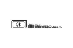 jamaica valuta symbol. jamaican dollar ikon, jmd tecken. vektor illustration