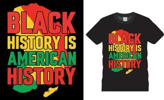 svart historia är amerikan historia t-shirt design vektor mall.svart historia är amerikan historia