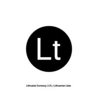 litauen valuta symbol, lithuanian litas ikon, ltl tecken. vektor illustration