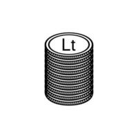 Litauen Währung Symbol, litauisch litas Symbol, ltl unterzeichnen. Vektor Illustration