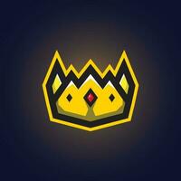 vektor e-sport logotyp kung krona