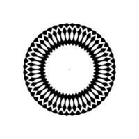 geometrisk motiv mönster, konstnärlig cirkelformad, svartvit och minimalism, modern samtida mandala, för dekoration, bakgrund, dekoration eller grafisk design element. vektor illustration