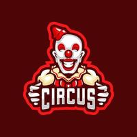 cirkus clown logotyp vektor