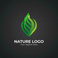 Natur inspiriert eben Vektor Logo Design