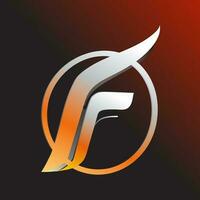 Spielen Initialen Logo Design mit Brief f vektor