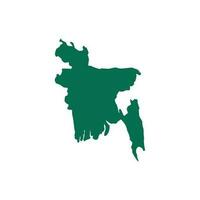 Bangladesch Karte Vektor Silhouette im Grün Freiheit Farbe