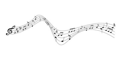 Musik- Hinweis Vektor Illustration. Musik- Zeichen und Symbol.