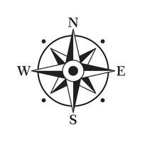 Kompass Symbol Design. Navigation Orientierungshilfe Zeichen und Symbol. vektor