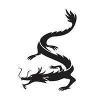 Drachen Silhouette Logo Vorlage Vektor Illustration.