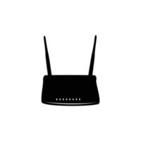 Router W-lan Symbol Design. Internet Verbindung Gerät Zeichen und Symbol. vektor