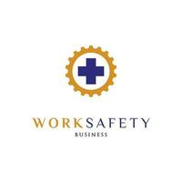 Arbeit Sicherheit Symbol Logo Design Vorlage vektor