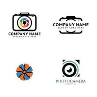 einstellen von fotografisch Kamera Symbol Vektor Logo Vorlage Illustration Design