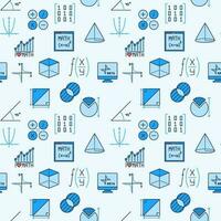 Mathematik Blau nahtlos Muster - - Wissenschaft Vektor kreativ Hintergrund