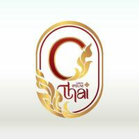 Logo Design thailändisch Kunst Stil vektor