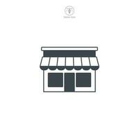 Geschäft Symbol Vektor schildert ein stilisiert Verkauf Auslauf, bedeuten Einkaufen, Handel, handeln, Konsum, und Geschäft Transaktionen