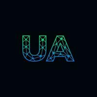 abstrakt Brief ua Logo Design mit Linie Punkt Verbindung zum Technologie und Digital Geschäft Unternehmen. vektor