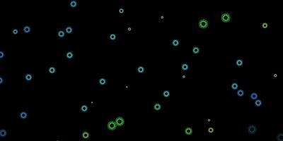 dunkelblaue grüne Vektortextur mit Krankheitssymbolen vektor