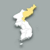 kwanbuk historisk område plats inom korea Karta vektor