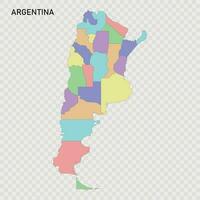 isoliert farbig Karte von Argentinien mit Grenzen vektor