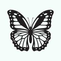 Silhouette von Schmetterling. einfarbig Vektor Illustration