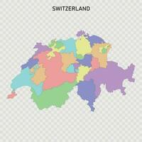 isolerat färgad Karta av schweiz vektor